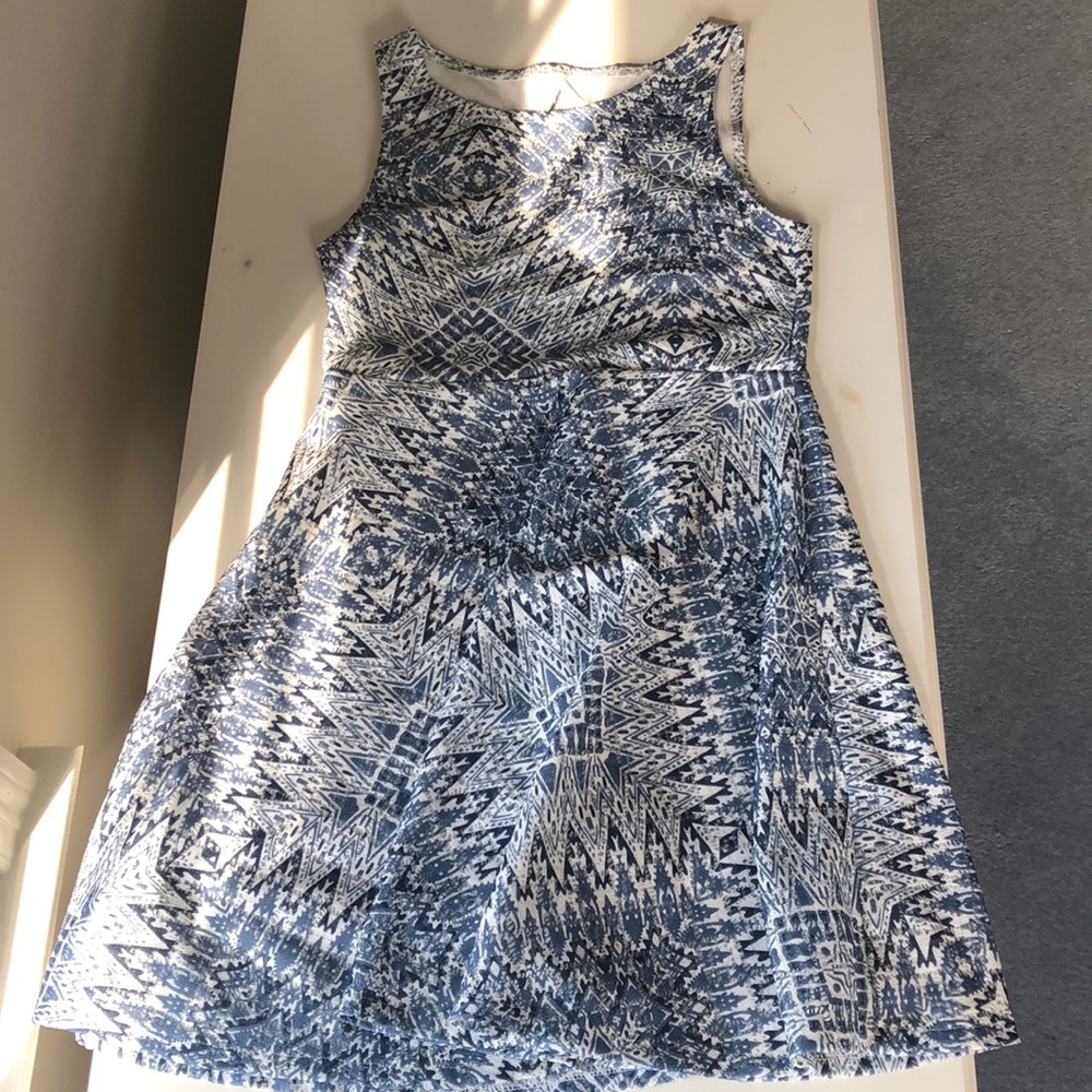blue skater dress